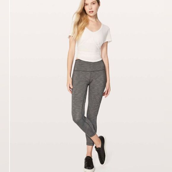 Lululemon Wunder Under Hi-Rise 7/8 Tight *Full-On Luxtreme 25" Heathered Black - Picture 1 of 5